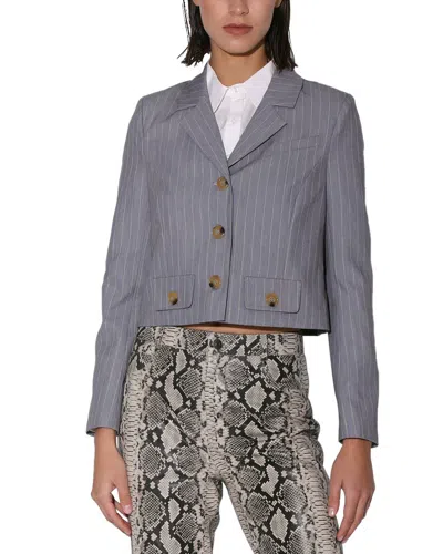 Walter Baker Javi Jacket In Heather Pinstripe