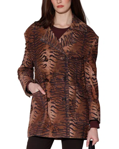 Walter Baker Jenna Suede Coat In Brown