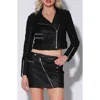 Walter Baker Jenny Leather Jacket In Black Napalon