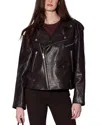Walter Baker Jett Leather Jacket In Brown