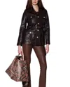 Walter Baker Joan Leather Jacket In Brown