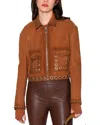 Walter Baker Jolene Leather Jacket In Brown