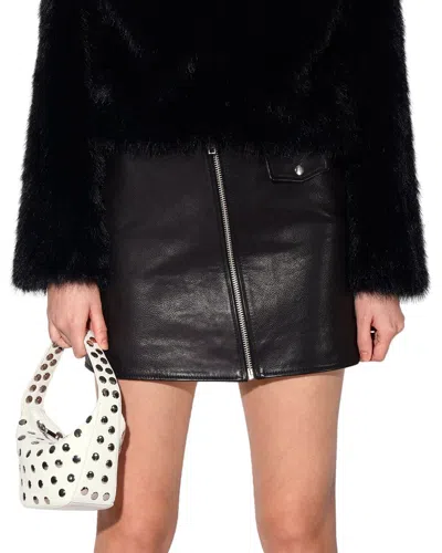 Walter Baker Josephine Leather Skirt In Black