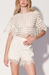 Walter Baker Joyce Top In Deco Lace