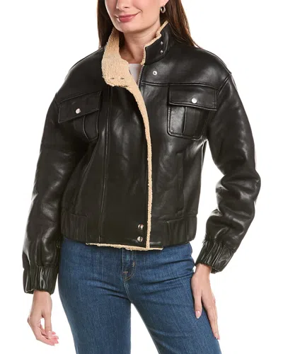 Walter Baker Julianne Leather Jacket In Black
