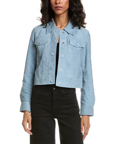 Walter Baker Kacey Suede Jacket In Blue
