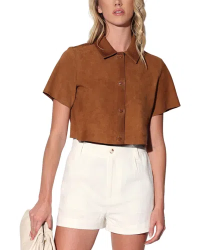 Walter Baker Karla Suede Top In Brown