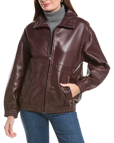 Walter Baker Kerry Leather Jacket In Brown