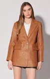 Walter Baker Women's Kiki Oversized Leather Blazer In Brown