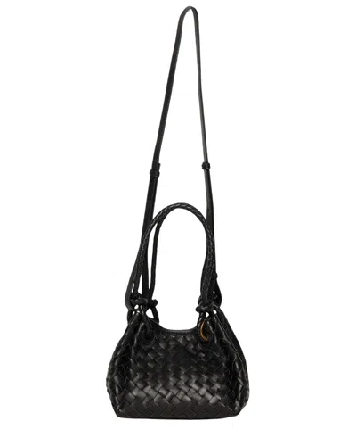 Walter Baker Kinsley Woven Leather Top Handle In Black