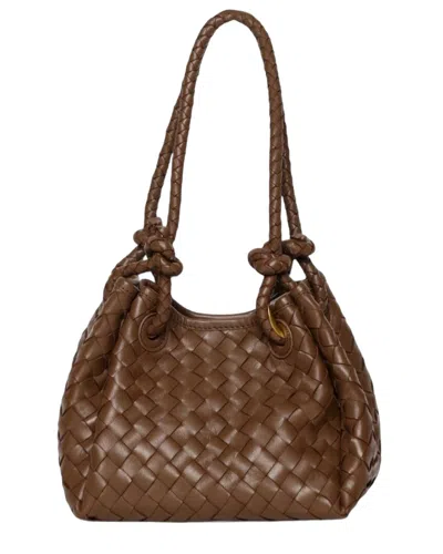 Walter Baker Kinsley Woven Leather Top Handle In Brown