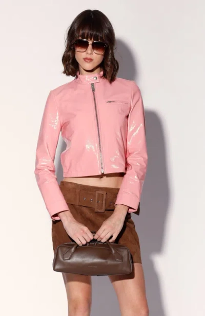 Walter Baker Krista Patent Leather Jacket In Multi