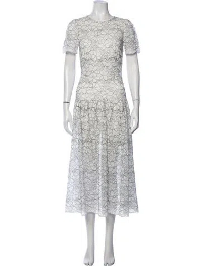 Pre-owned Walter Baker Lace Pattern Midi Length Dress In Multicolor