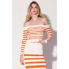 Walter Baker Lainey Top In Orange Cruise Stripe