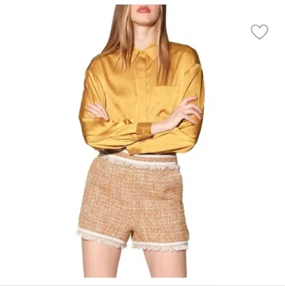 Walter Baker Laken Short In Honey Tweed In Orange