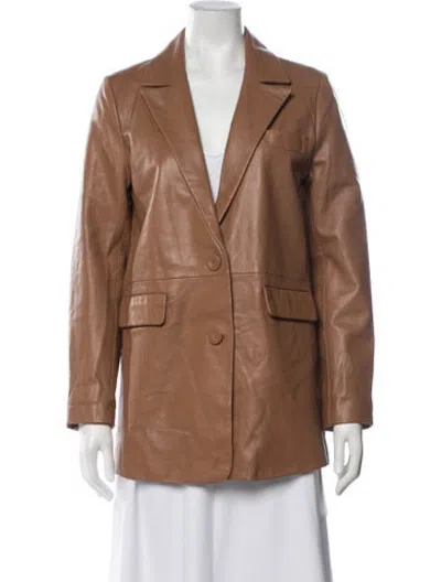 Pre-owned Walter Baker Lamb Leather Blazer In Brown