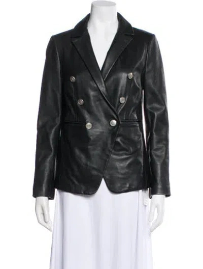 Pre-owned Walter Baker Lamb Leather Blazer In Green