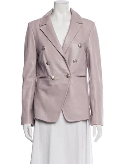 Pre-owned Walter Baker Lamb Leather Blazer In Purple