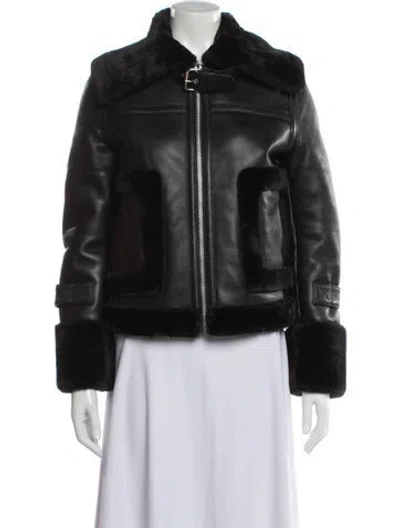 Pre-owned Walter Baker Lamb Leather Coat In Black