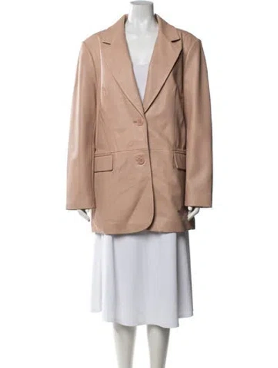 Pre-owned Walter Baker Lamb Leather Coat In Neutrals