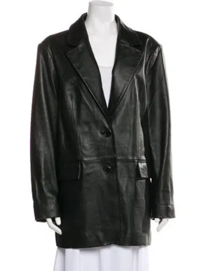 Pre-owned Walter Baker Lamb Leather Faux Fur Vest In Green