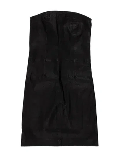 Pre-owned Walter Baker Lambskin Knee-length Dress In Black
