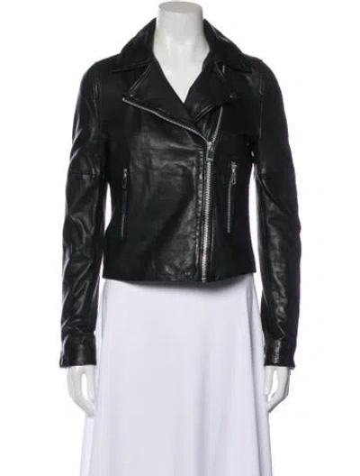 Pre-owned Walter Baker Leather Biker Jacket In Black