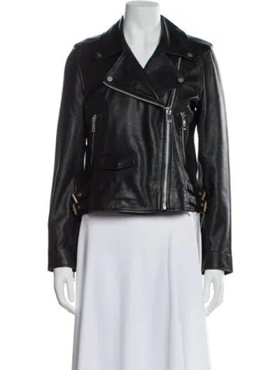 Pre-owned Walter Baker Leather Biker Jacket In Black