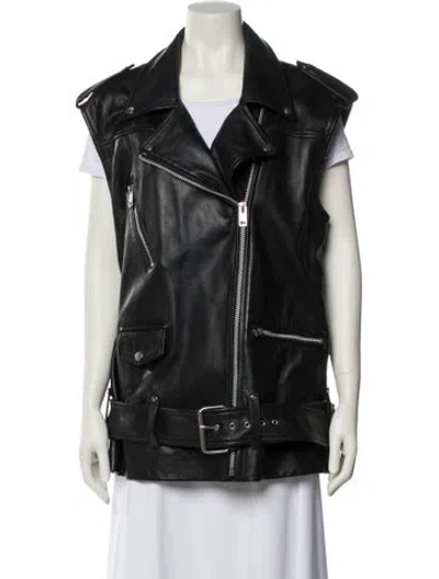 Pre-owned Walter Baker Leather Biker Jacket In Black
