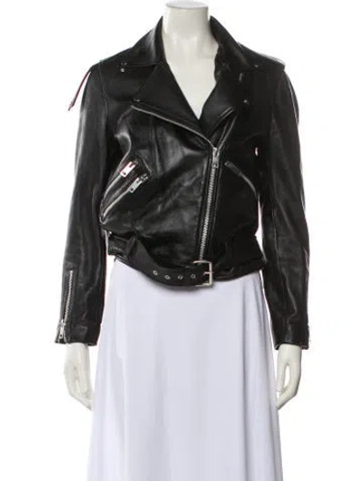 Pre-owned Walter Baker Leather Biker Jacket In Black