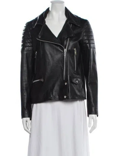Pre-owned Walter Baker Leather Biker Jacket In Black
