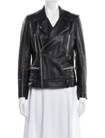 Pre-owned Walter Baker Leather Biker Jacket In Black