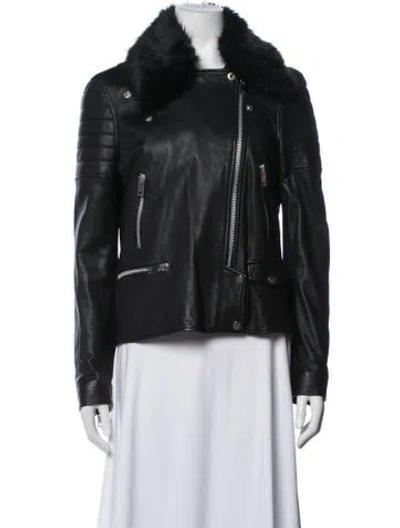 Pre-owned Walter Baker Leather Biker Jacket In Black