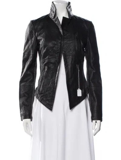 Pre-owned Walter Baker Leather Biker Jacket In Black