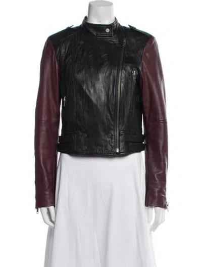 Pre-owned Walter Baker Leather Biker Jacket In Black