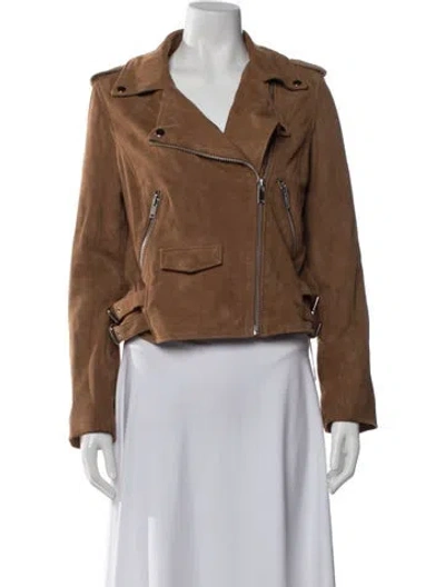 Pre-owned Walter Baker Leather Biker Jacket In Brown