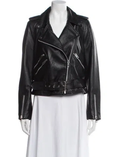 Pre-owned Walter Baker Leather Biker Jacket W/ Tags In Black