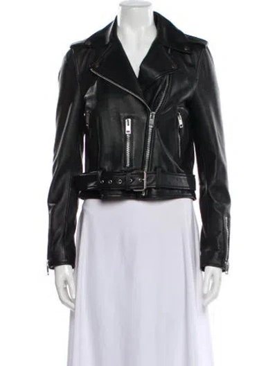 Pre-owned Walter Baker Leather Biker Jacket W/ Tags In Black