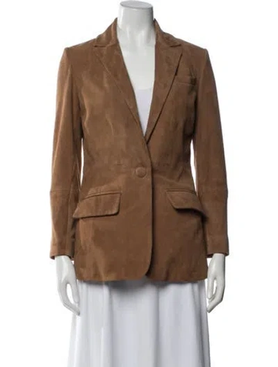 Pre-owned Walter Baker Leather Blazer In Brown