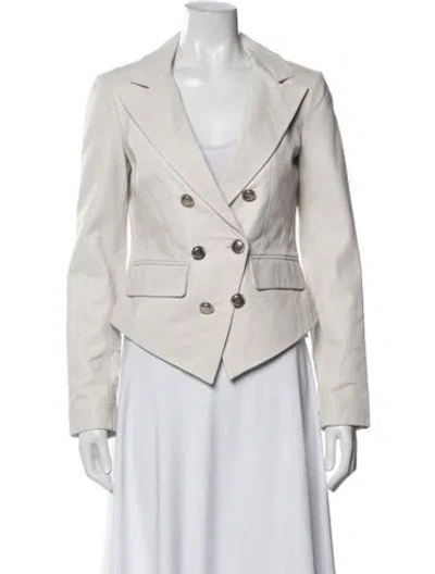 Pre-owned Walter Baker Leather Blazer In Neutrals