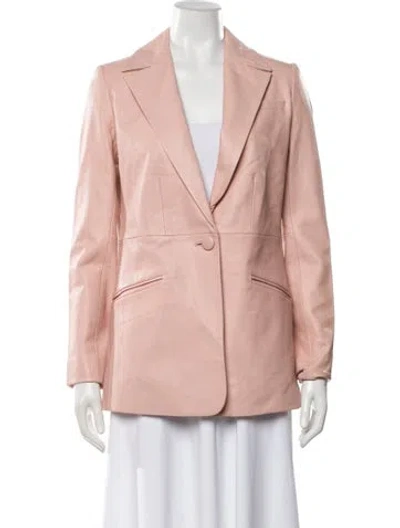 Pre-owned Walter Baker Leather Blazer In Pink