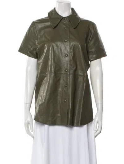 Pre-owned Walter Baker Leather Jacket In Green