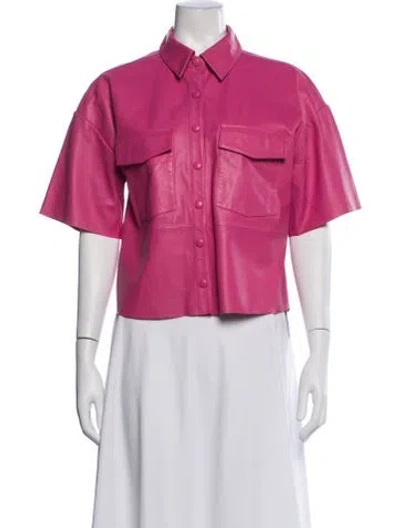 Pre-owned Walter Baker Leather Jacket In Pink