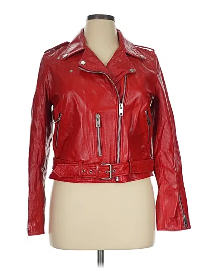 Pre-owned Walter Baker Leather Jacket In Red