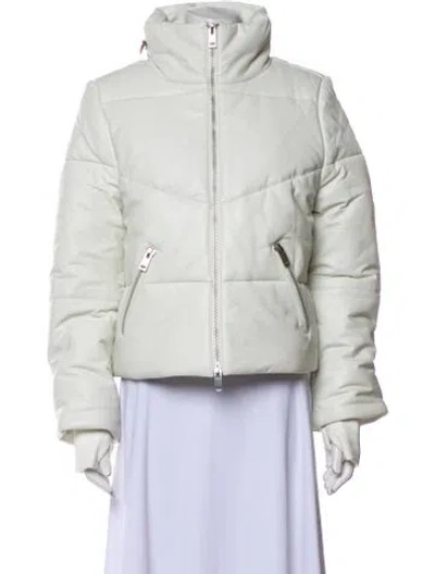 Pre-owned Walter Baker Leather Jacket In White