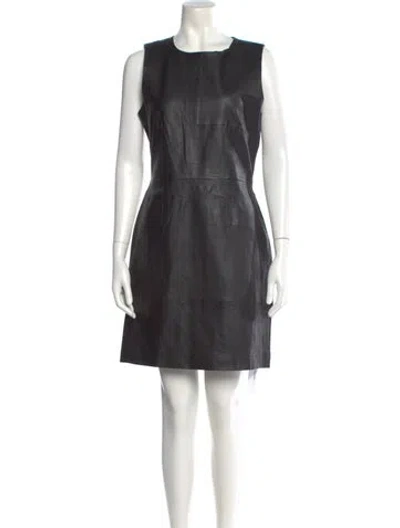 Pre-owned Walter Baker Leather Mini Dress In Black