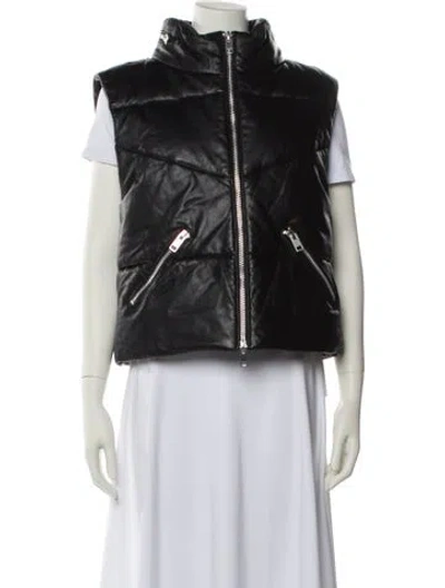 Pre-owned Walter Baker Leather Vest In Black