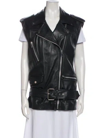 Pre-owned Walter Baker Leather Vest In Gray