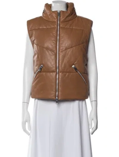 Pre-owned Walter Baker Leather Vest In Neutral