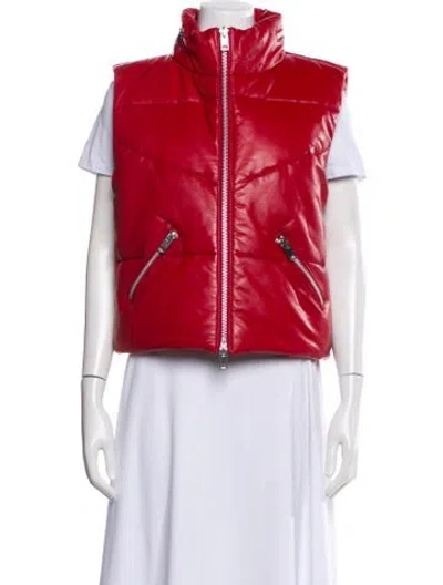 Pre-owned Walter Baker Leather Vest In Red